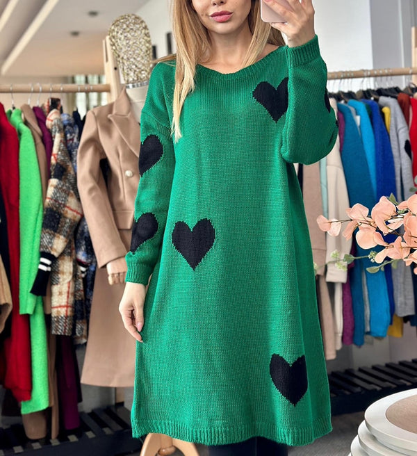 Pulover tip rochie Hearts