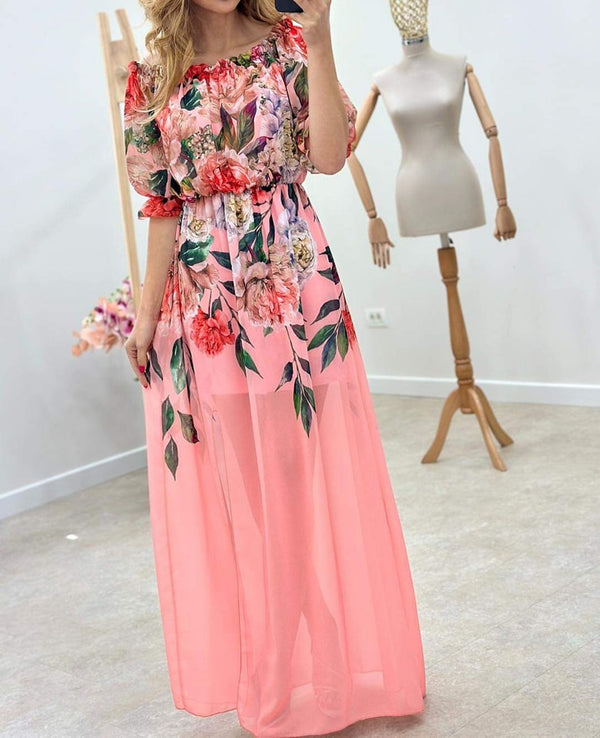 Rochie lunga voal Licia