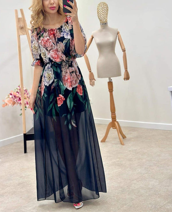 Rochie lunga voal Licia