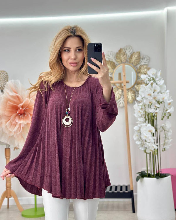Bluza plisata Noriana