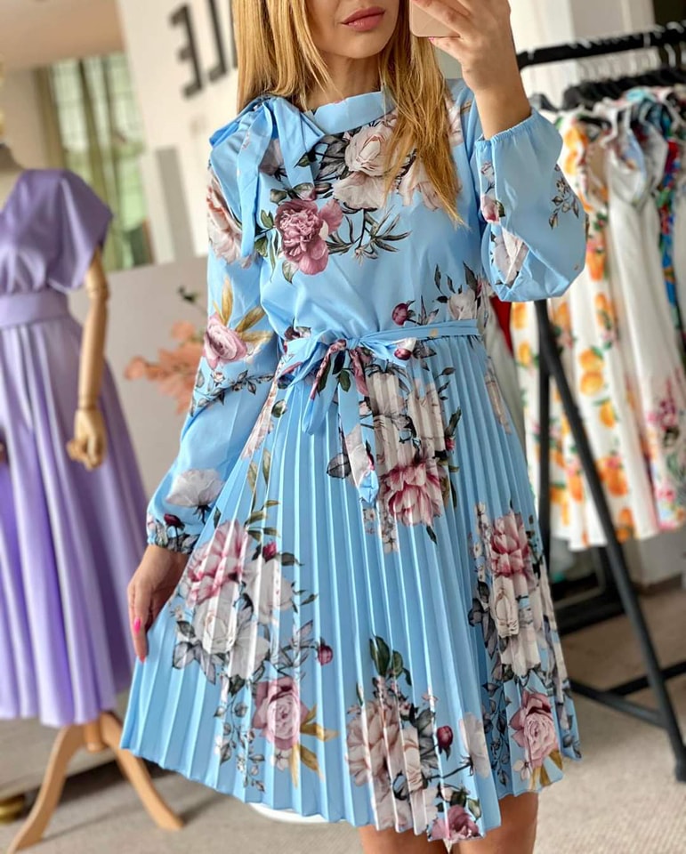 Rochie plisata Kamelia